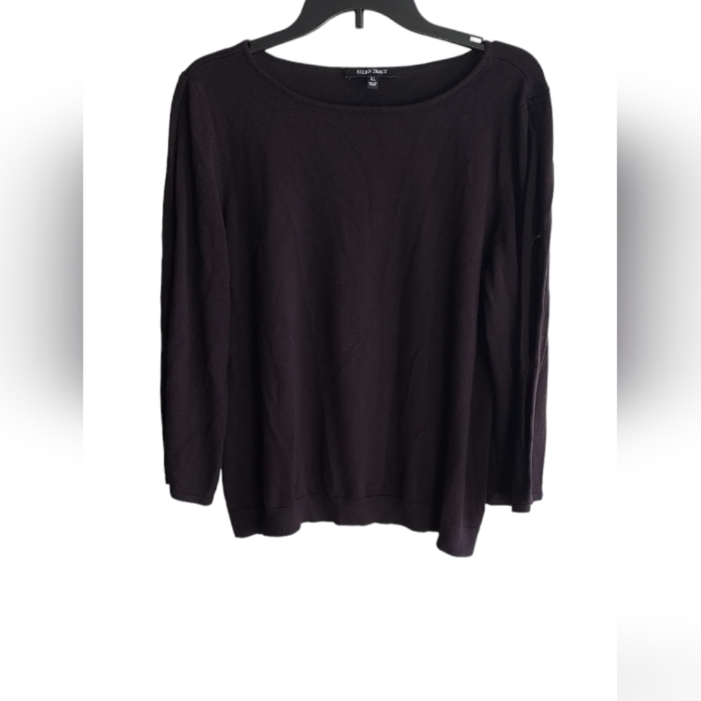 Ellen Tracy black sweater with cut out sleeves